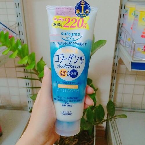 Review về sữa rửa mặt kose softymo collagen Nhật Bản