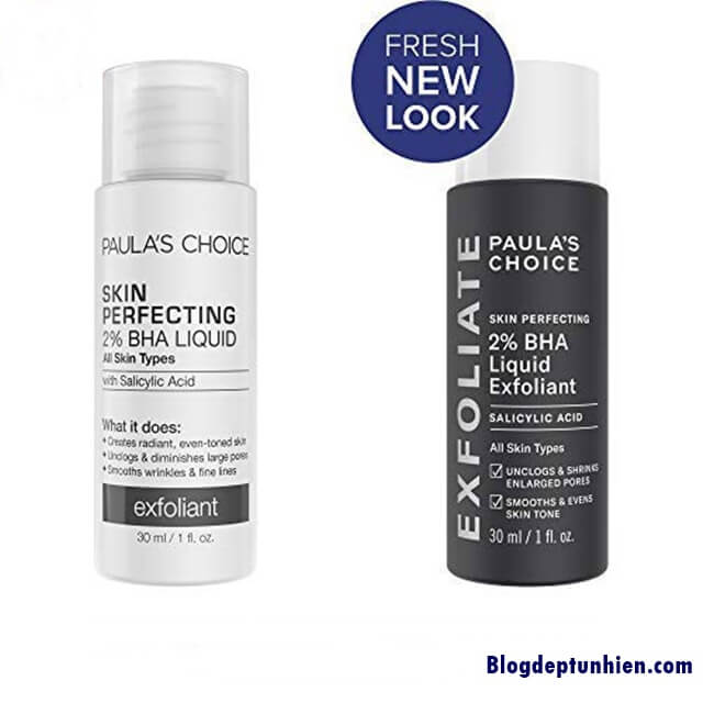 Paula's Choice Skin Perfecting 2% BHA Liquid với thiết kế bao bì mới màu đen, sang trọng hơn