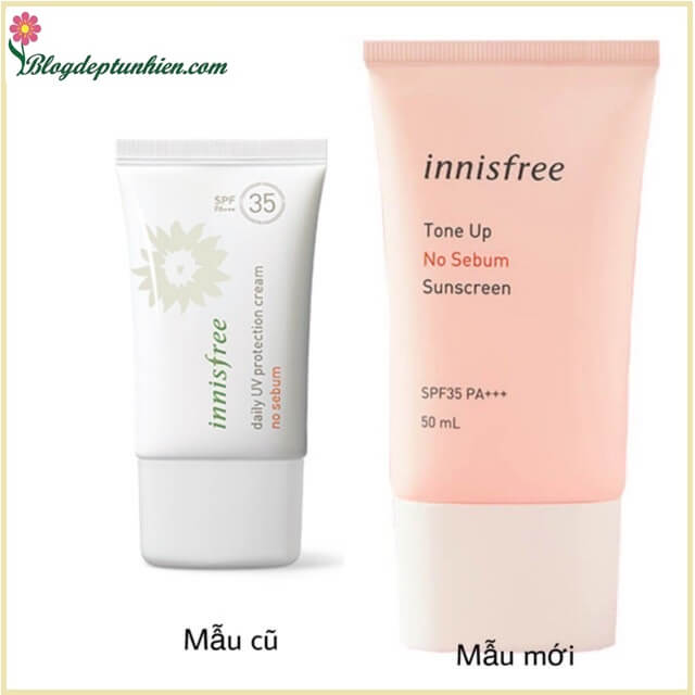  Innisfree Tone Up No Sebum Sunscreen SPF35 PA+++ có tốt không, dùng cho da nào