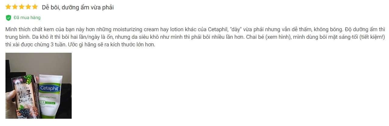 Kem dưỡng ẩm Cetaphil Moisturizing Cream phù hợp với da nào