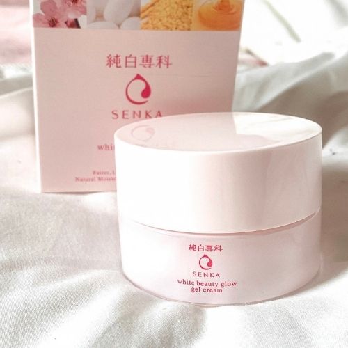 Kem dưỡng da Senka White Beauty Glow Gel Cream Review