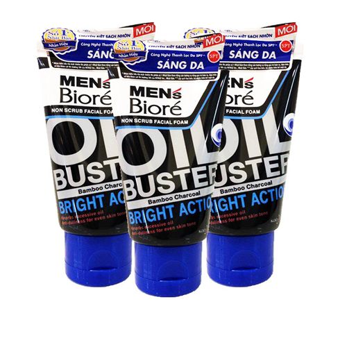 Sữa rửa mặt Men Biore Oil Buster Bright Action dành cho nam giới