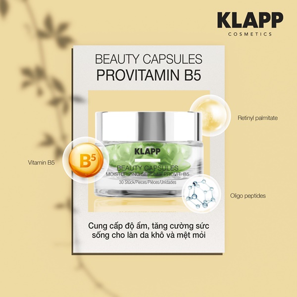 Bảng thành phần Beauty Capsules Provitamin B5 lành tính