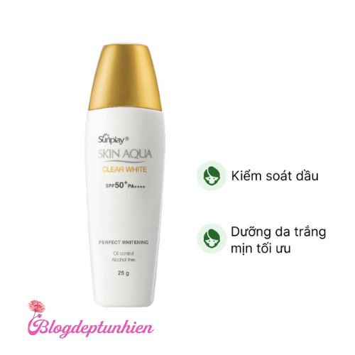 Sữa chống nắng dịu nhẹ Sunplay Skin Aqua Clear White dưỡng da